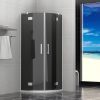 Viertelkreis Duschkabine NERO PALITRA