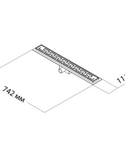 Duschrinne RX 700 mm Zeichnung