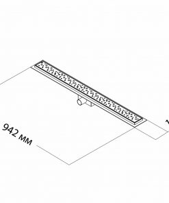 Duschrinne TX 900 mm Zeichnung