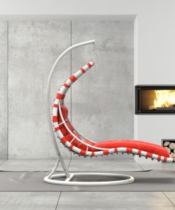 Hängeliege aus Polyrattan mit Gestell
