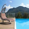 Hängeliege aus Polyrattan mit Gestell