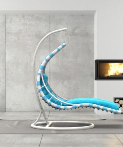 Hängeliege aus Polyrattan mit Gestell