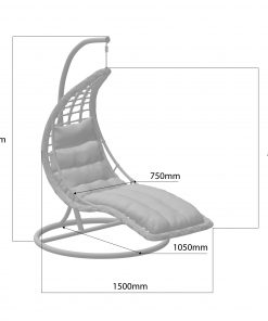 Hängeliege aus Polyrattan mit Gestell