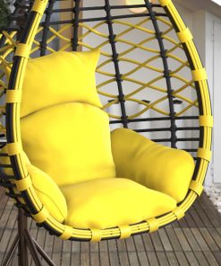 Hängesessel aus Polyrattan mit Gestell