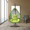 Hängesessel aus Polyrattan mit Gestell
