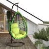 Hängesessel aus Polyrattan mit Gestell