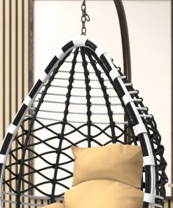 Hängesessel aus Polyrattan mit Gestell