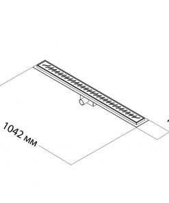 duschrinne aus edehlstahl zeichnung